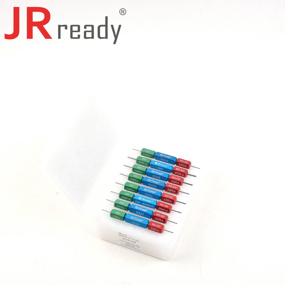 JRready ST5128 Gut-Ausschuss-Lehren-Messwerkzeugsatz (G220 G221 G222 G224 G225 G226 G227 G125) zur regelmäßigen Prüfung des Crimpwerkzeugs M22520/1-01 