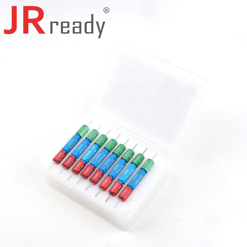 JRready ST5128 Gut-Ausschuss-Lehren-Messwerkzeugsatz (G220 G221 G222 G224 G225 G226 G227 G125) zur regelmäßigen Prüfung des Crimpwerkzeugs M22520/1-01 