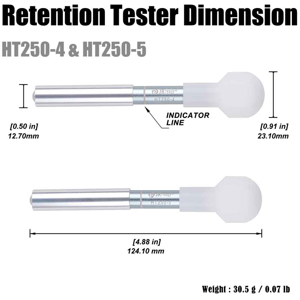 JRready ST5163 Retention Tool Kit HT250-4 Retention Tool+68-020-01+68-022-01+67-020-01+67-022-01 Tester Tips, 7.0 THRU 18.0 LBS.