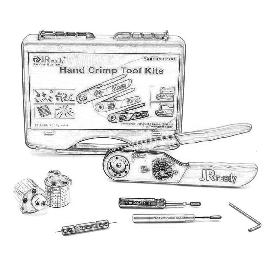 Kit di utensili JRready JST2058: JRD-ASF1 (HARTING 09990000001) Strumento di rimozione della testa della torretta di crimpatura per connettori HARTING Han D Han E Contatti da 10 A, 16 A