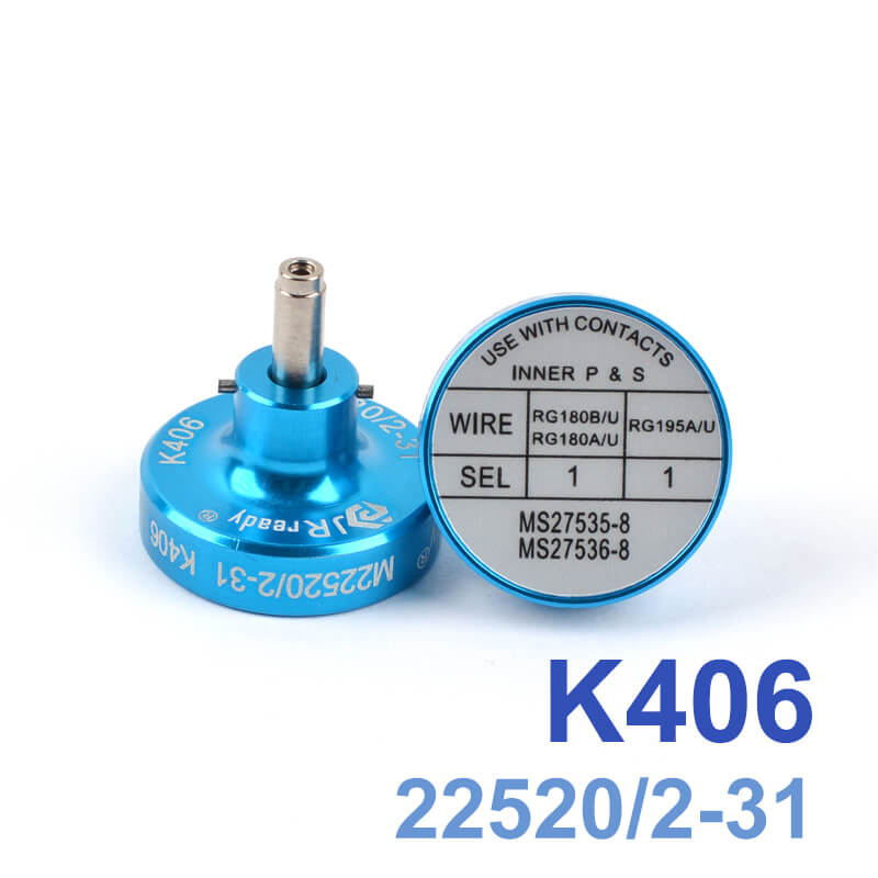 K406 (M22520/2-31) Positionierer für Steckverbinder MIL-PRF-38999 Serie 1, 3 &amp; 4, M39029/59-SKT KONTAKT