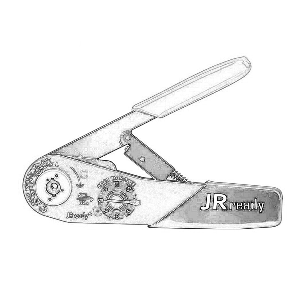 Pinza crimpatrice regolabile in miniatura JRready YJQ-MH992 con punta fine per connettori elettrici militari, dimensione minima di crimpatura del filo fino a 36 AWG (0,0127 mm²)