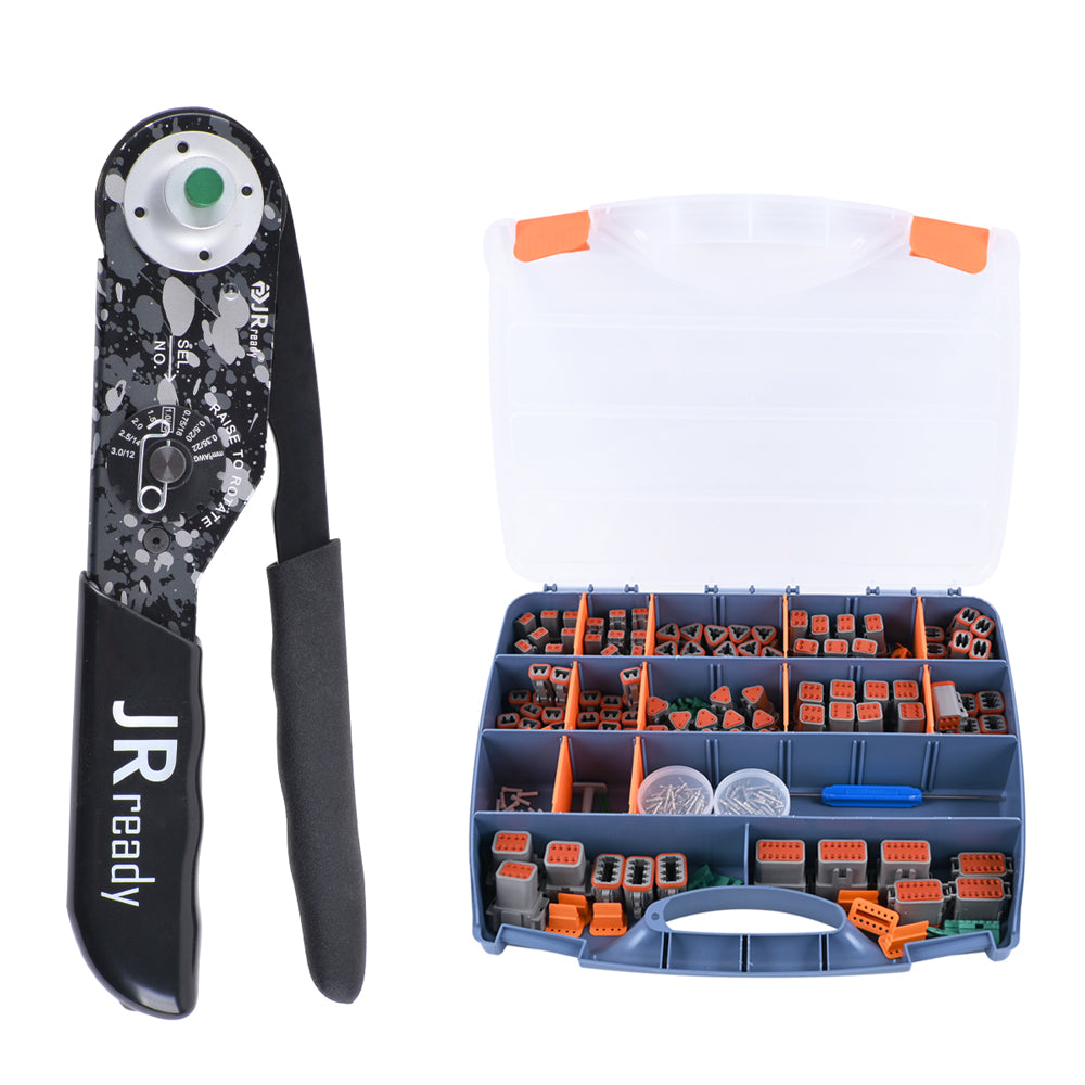 JRready NEW-DT2 CRIMP TOOL 12-22AWG e KIT CONNETTORE DT 2-12 PIN ST6234