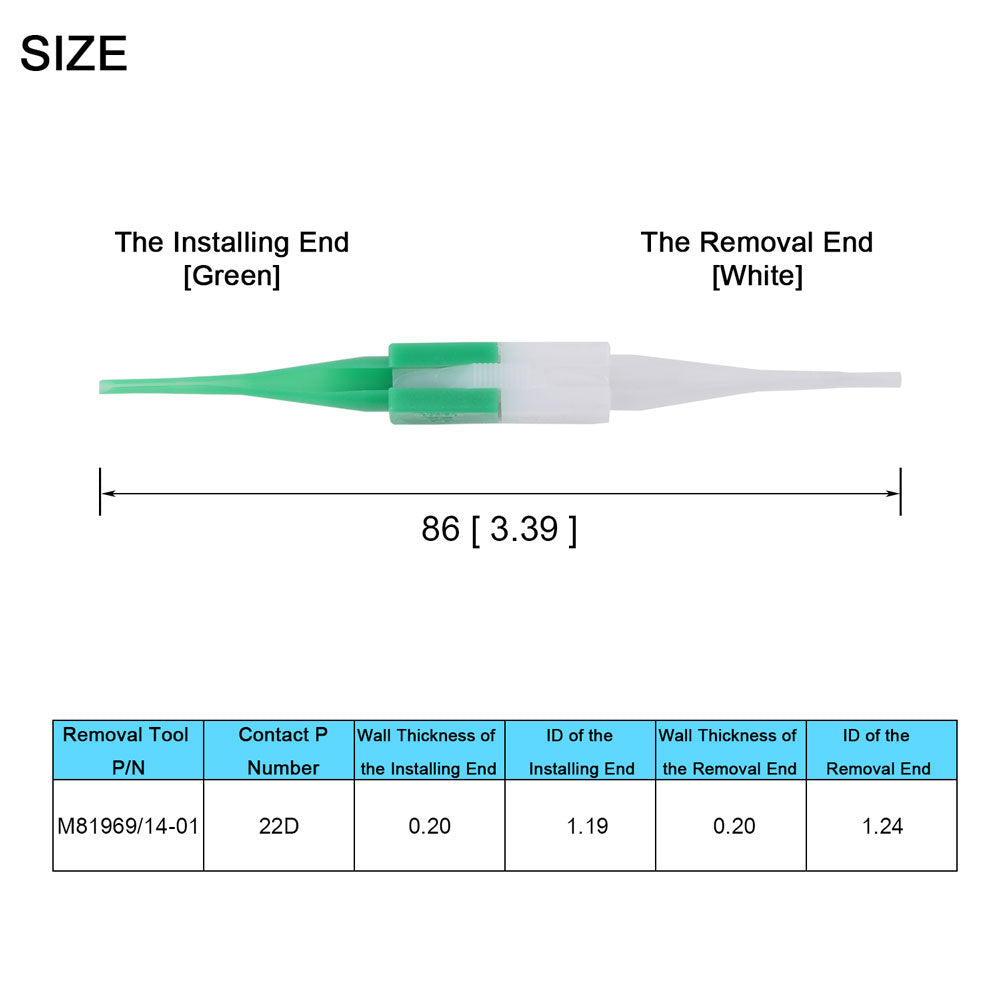 JRready M81969/14-01 22D Contacts Insertion Extraction Tool (25 pcs / 50 pcs / 100 pcs